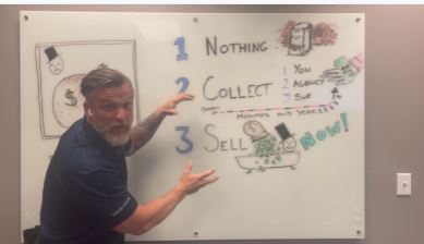 Man explaining about the debt sales