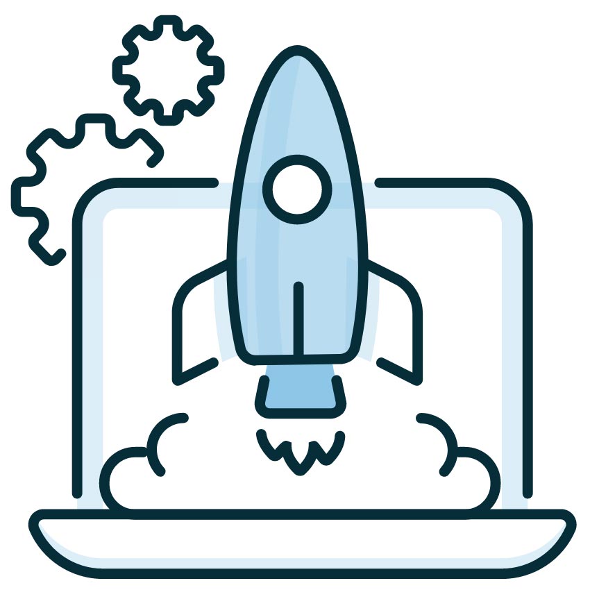 Tips for Compliantly Buying Debt Rocket launch from an laptop icon